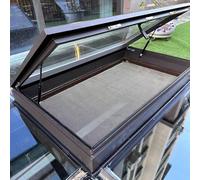 Lucarne électrique en aluminium avec télécommande - Étanche double couche en verre trempé pour un éclairage et une ventilation optimaux (88 x 68 cm)