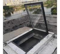 Lucarne réglable en aluminium et fenêtre de porte de sous-sol avec lumière du jour auto-scellante, vérin à gaz et joint en caoutchouc 40 x 75 cm - Améliore la lumière naturelle et la ventilation