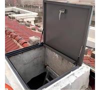 Lucarnes et fenêtres de toit - Trappe de toit galvanisée, fenêtre de puits d'éclairage imperméable pour couloir, loft, escalier, garage - 95 x 95 cm