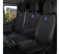 LUCARO Housses de Siège Tornado pour Ford Transit 2013 et après Bleu - Accessoires de Voiture - Housse de Siège Avant de Voiture