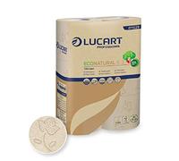 Lucart 811929 EcoNatural Lot de 30 rouleaux de papier toilette 3 plis 10 x 11 cm 5 x 6 Ro gaufré EU-Ecolabel