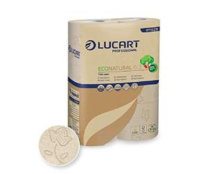 Lucart 811929 EcoNatural Lot de 30 rouleaux de papier toilette 3 plis 10 x 11 cm 5 x 6 Ro gaufré EU-Ecolabel