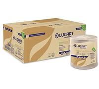 LUCART Colis de 6 Rouleaux Essuie-mains EcoNatural Havane, 2 plis, non prédécoupé, L155 mètres