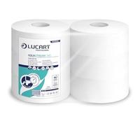 Lucart Professional, AquaStream 340, Jumbo High Fade Pure Cellulose Toilet Paper, Idéal pour les bureaux et les salles de bains publiques, 1300 feuilles, 9.1x26 cm, Pack de 6 rouleaux