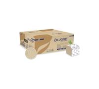 Lucart Professional, EcoNatural 210I, Papier hygiénique plié en deux en Fiberpack, idéal pour les salles de bains publiques et les bureaux, 210 feuilles par paquet, 10x21 cm, 40 paquets