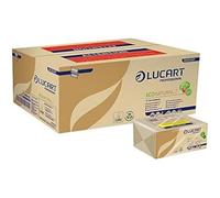 Lucart Professional, EcoNatural Z, Fiberpack Z-Fold Towels, Idéal pour les salles de bains publiques et les bureaux, 220 pièces par paquet, 23x23.5 cm, 18 paquets