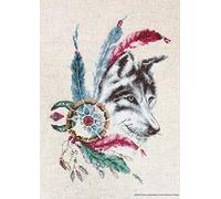 Lucas Kit de Broderie au Point de Croix, Coton, Multicolore, 18 x 25 cm