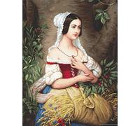 Lucas Kit pour point de croix en coton Multicolore 31 x 41 cm