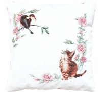 Lucas-S Chaton et des Oiseaux taie d'oreiller en Tissu lugana Pantalon d'