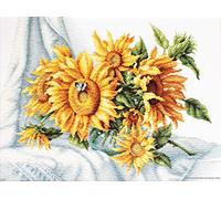 Lucas-S Kit pour Point de Croix Compté Motif tournesols Lot de 1