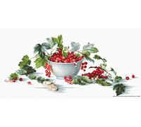 Lucas-S LB2260 Kit pour Point de Croix Compté Motif Groseilles 22,5 x 49,5 cm