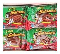 Lucas Salsagheti Watermelon Flavor with Gusanos Tamarind Flavor Sauce, 0.85 oz, 24 package box