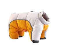 LucaSng Manteau d'hiver pour Chien Vêtements Chaud Petit Chiot Vêtements pour Petit Chien et Chat Animaux de Compagnie Costume Imperméable Vestes pour Chihuahua Bouledogue (Orange, S)