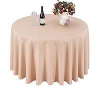 LucaSng Nappe de Table Nappe Ronde, Nappe en Simple Style Résistance à la Chaleur et à l'humidité pour Maison Restaurant Mariage Cérémonie et Autres Événements (Champagne, Rond: 300cm)