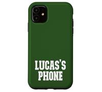 Lucas's Phone Lucas Nom personnalisé Blanc Vert Coque pour iPhone 11