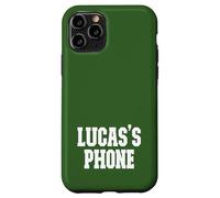 Lucas's Phone Lucas Nom personnalisé Blanc Vert Coque pour iPhone 11 Pro