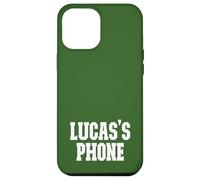 Lucas's Phone Lucas Nom personnalisé Blanc Vert Coque pour iPhone 12 Pro Max