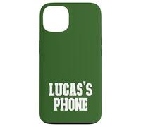 Lucas's Phone Lucas Nom personnalisé Blanc Vert Coque pour iPhone 13