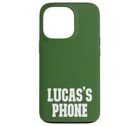 Lucas's Phone Lucas Nom personnalisé Blanc Vert Coque pour iPhone 13 Pro