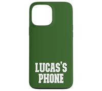 Lucas's Phone Lucas Nom personnalisé Blanc Vert Coque pour iPhone 13 Pro Max