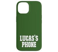Lucas's Phone Lucas Nom personnalisé Blanc Vert Coque pour iPhone 14