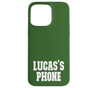Lucas's Phone Lucas Nom personnalisé Blanc Vert Coque pour iPhone 15 Pro Max