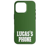 Lucas's Phone Lucas Nom personnalisé Blanc Vert Coque pour iPhone 16 Pro