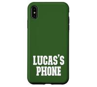 Lucas's Phone Lucas Nom personnalisé Blanc Vert Coque pour iPhone XS Max