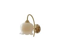 LUCBEI Mur de Mur Lampe Murale muguet crème Vintage, Lampe en Laiton de Luxe for Chambre à Coucher, Chevet, séjour, Porche Lampe de Couloir