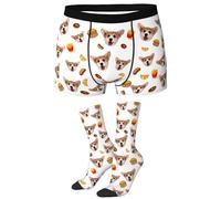 LucBuy Boxer Personnalisé avec Photo pour Homme, sous-vêtements Drôles Personnalisés avec des Textes d'image de Visage,Shorts Personnalisés Culottes Nouveauté Cadeaux Saint Valentin (A230)