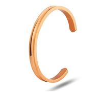 LucBuy Bracelet en Acier Inoxydable, Bracelets Réglables Rainurés pour Cheveux, Bracelets Manchettes Hautement Polis Bijoux pour Femmes Hommes (A3)