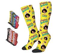 LucBuy Chaussettes Personnalisées avec Photos, Chaussettes Hautes Personnalisées avec Images de Visage,Bas Personnalisés Unisexes,Drôle Longues Chaussettes Noël Anniversaire Nouveauté Cadeaux (A6)