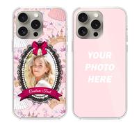 LucBuy Coques de Téléphone Personnalisées avec Photo du Visage, Étui de Protection Personnalisée Compatible avec iPhone 15 14 12 13 11 Pro Max XR 6 7 8 Plus, Couverture de Téléphone Drôle (C7)
