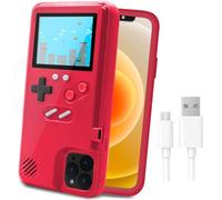 LucBuy Étui de Jeu pour iPhone, Housse de Protection Rétro-alimenté avec 36 Petits Jeux,Écran Couleur,Coque de Jeu Vidéo Antichoc pour iPhone 14 - Rouge