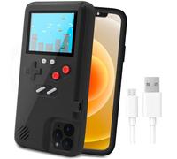 LucBuy Étui de Jeu pour iPhone, Housse de Protection Rétro-alimenté avec 36 Petits Jeux,Écran Couleur,Coque de Jeu Vidéo Antichoc pour iPhone 14 Pro - Noir