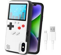 LucBuy Étui de Jeu pour iPhone, Housse de Protection Rétro-alimenté avec 36 Petits Jeux,Écran Couleur,Coque de Jeu Vidéo Antichoc pour iPhone XS Max - Blanc
