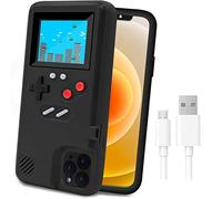 LucBuy Étui de Jeu pour iPhone, Housse de Protection Rétro-alimenté avec 36 Petits Jeux,Écran Couleur,Coque de Jeu Vidéo Antichoc pour iPhone 13/13 Pro - Noir