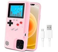 LucBuy Étui de Jeu pour iPhone, Housse de Protection Rétro-alimenté avec 36 Petits Jeux,Écran Couleur,Coque de Jeu Vidéo Antichoc pour iPhone 13/13 Pro - Rose