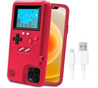 LucBuy Étui de Jeu pour iPhone, Housse de Protection Rétro-alimenté avec 36 Petits Jeux,Écran Couleur,Coque de Jeu Vidéo Antichoc pour iPhone 13/13 Pro - Rouge