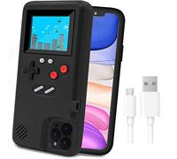 LucBuy Étui de Jeu pour iPhone, Housse de Protection Rétro-alimenté avec 36 Petits Jeux,Écran Couleur,Coque de Jeu Vidéo Antichoc pour iPhone 11 Pro Max - Noir