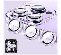 LucBuy Protecteur D'objectif D'appareil Photo Compatible avec iPhone 17 Pro/iPhone 17 Pro Max, Protecteur D'objectif D'appareil Photo en Verre Trempé Diamant, Anneaux Métalliques Individuels