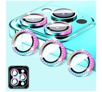 LucBuy Protecteur D'objectif D'appareil Photo Compatible avec iPhone 17 Pro/iPhone 17 Pro Max, Protecteur D'objectif D'appareil Photo en Verre Trempé Diamant, Anneaux Métalliques Individuels