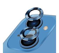 LucBuy Protecteur D'objectif D'appareil Photo pour iPhone 13/13Mini, HD Verre Trempé Alliage d'aluminium Anneau Cercle Film de Protection D'écran,Protecteur D'objectif (Bleu)