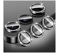 LucBuy Protecteur D'objectif D'appareil Photo pour Samsung Galaxy A14/A24/A34, Protecteur D'écran en Verre Trempé Pailleté pour Appareil Photo, Alignement Automatique Anneau Métallique individuel