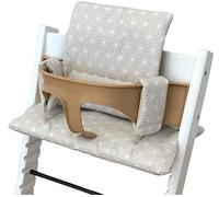 LUCCA kids Coussin Antitache pour Chaise Haute Compatible avec Tripp Trapp® Étoiles Beiges