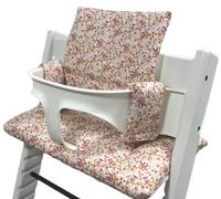 LUCCA kids Coussin Antitache pour Chaise Haute Compatible avec Tripp Trapp® Fleurs Roses
