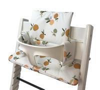 LUCCA kids Coussin Antitache pour Chaise Haute Compatible avec Tripp Trapp® Fruits Blancs