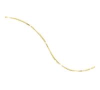 Lucchetta - Chaîne en Or Jaune effet Diamanteé 45 cm, Collier Venetienne pour Femme Fille en or 14 carats sans pendentif