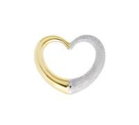 Lucchetta - Pendentif Seul Coeur en Or Vrai 9 carats 375/1000 | Bijou de Qualité | Fabriqué par Maître Orfèvre de Vicence