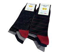 Lucchetti Socks Milano Lot de 6 paires de chaussettes pour homme en coton fil d'Écosse élastique d'été en fantaisie Taille Unique